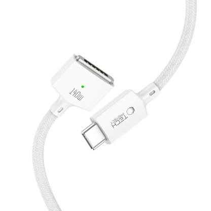 Tech-Protect MMC01 Ultraboost -latauskaapeli, USB-C - MagSafe 3, 140W, 2m, valkoinen