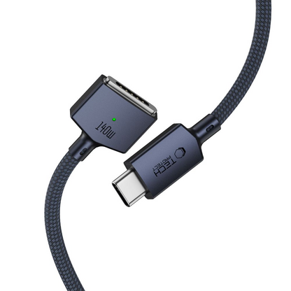Tech-Protect MMC01 Ultraboost -latauskaapeli, USB-C - MagSafe 3, 140W, 2m, Laivastonsininen