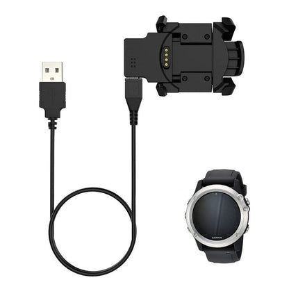 Techsuit TGC5 latauskaapeli Garmin Fenix 3 Sapphire / 3 HR / 3, USB-A, Musta