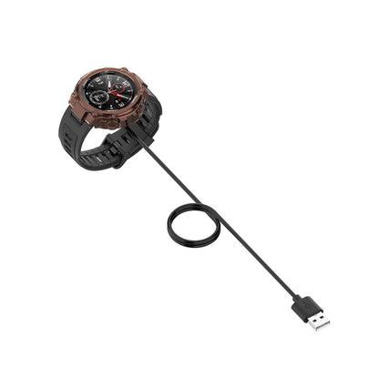 Techsuit THA2 -latauskaapeli Amazfit Watch Series -sarjalle, USB-A, Musta
