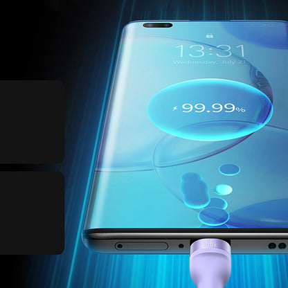 USB-A - Lightning / microUSB / USB-C Baseus Flash Series II 3in1 -latauskaapeli, 66W, 1.2m, Violetti CASS040005