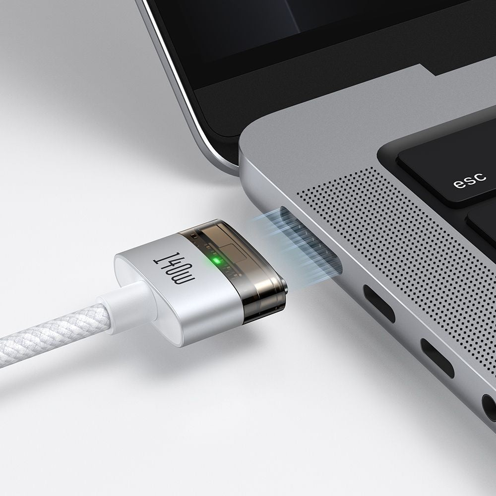 McDodo CA-2071 latauskaapeli, USB-C - MagSafe 3, 140W, 2m, Valkoinen