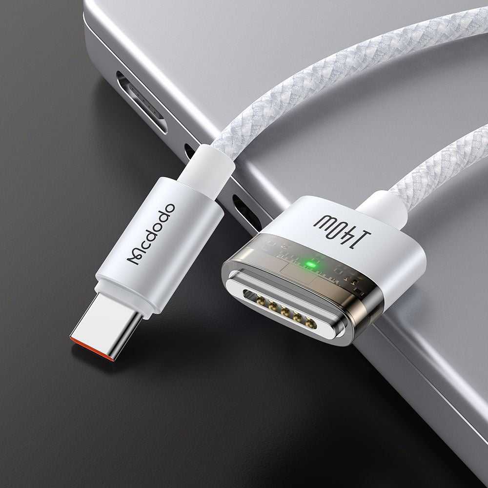 McDodo CA-2071 latauskaapeli, USB-C - MagSafe 3, 140W, 2m, Valkoinen
