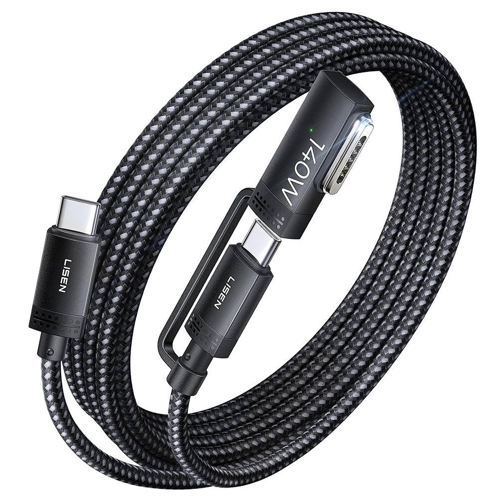 USB-C-latauskaapeli - USB-C / MagSafe 3 Lisen, 140W, 2m, Harmaa YL0124070021