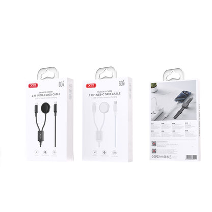 Langaton laturi XO Design CX030 Apple Watch Seriesille, USB-C, Valkoinen