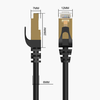 Orico PUG-C7 verkkokaapeli, UTP, Cat7, 0,5 m, musta
