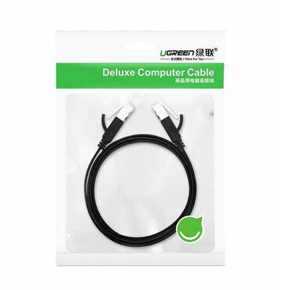 UGREEN Verkkokaapeli NW101 Litteä, UTP, Cat6, 1m, musta 