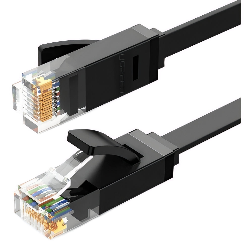 UGREEN NW102 Flat -kaapeli, UTP, Cat6, 0,5 m, musta