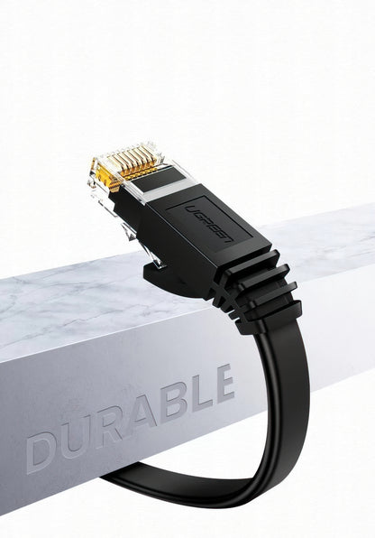 UGREEN NW102 Flat -verkkokaapeli, UTP, Cat6, 2m, Musta