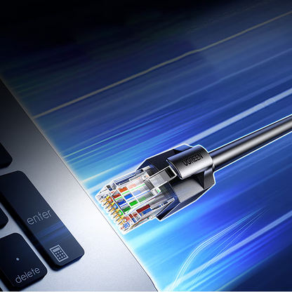 UGREEN NW316 -verkkokaapeli, UTP, Cat6, 8m, Musta