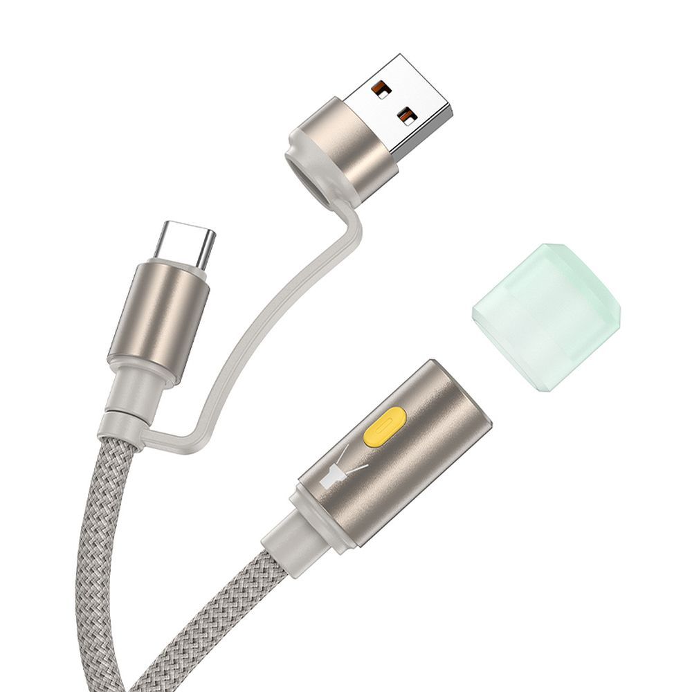 Led-kaapeli HOCO UA38C, USB-C / USB-A, 0,3 m, Kulta