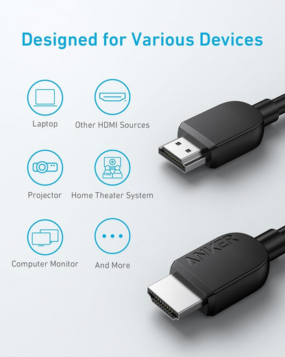 Anker Video Cable, HDMI - HDMI, 8K, 1.8m, Musta A8742011