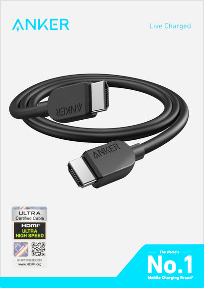 Anker Video Cable, HDMI - HDMI, 8K, 1.8m, Musta A8742011