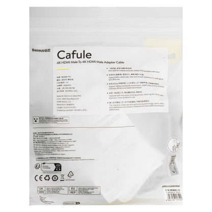 Baseus Cafule -videokaapeli, HDMI - HDMI, 4K, 2m, musta CADKLF-F01