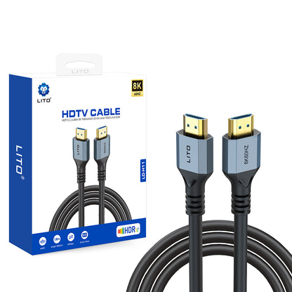 Lito HD119 videokaapeli, HDMI - HDMI, 8K, 1,8 m, musta