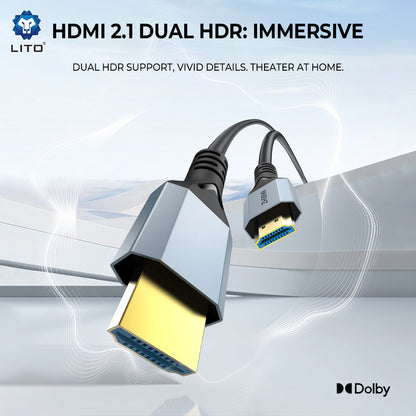 Lito HD119 videokaapeli, HDMI - HDMI, 8K, 1,8 m, musta