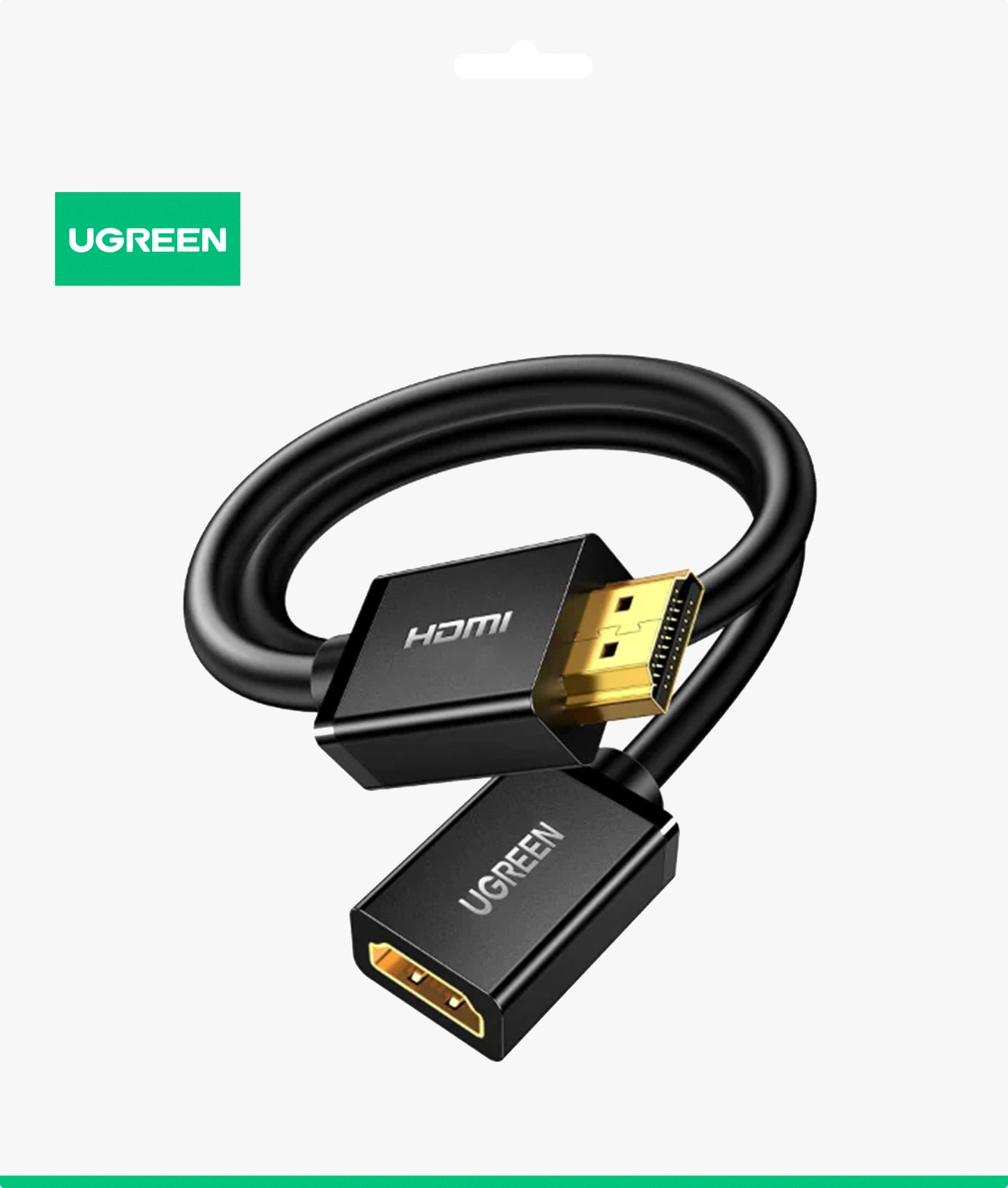 UGREEN HD107 HDMI-jatkokaapeli, HDMI - HDMI, 4K, 3m, Musta