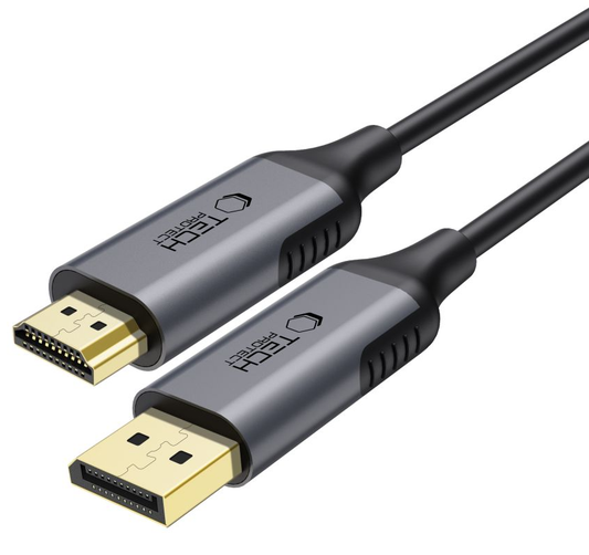 Tech-Protect Ultraboost -videokaapeli, DisplayPort - HDMI, 4K, 2m, Musta