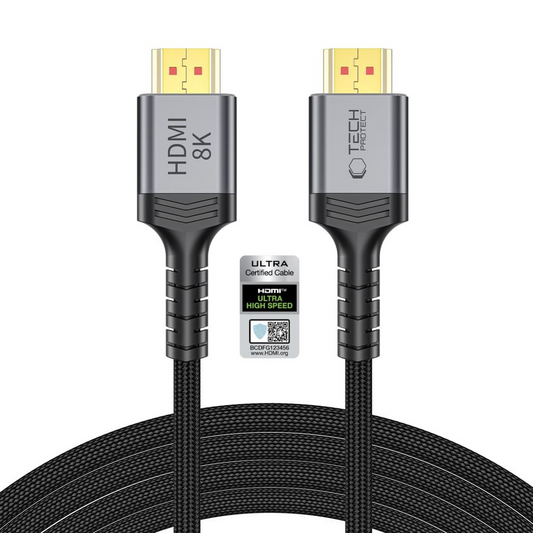Tech-Protect Ultraboost 2 videokaapeli, HDMI - HDMI, 8K, 3m, Musta