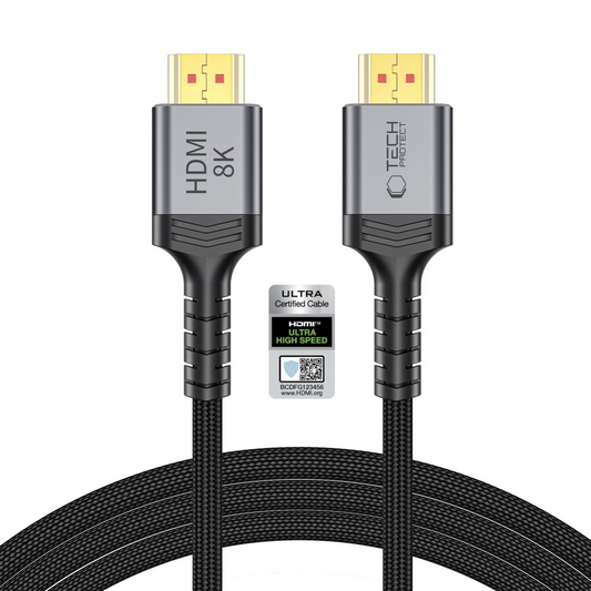 Tech-Protect Ultraboost 2 videokaapeli, HDMI - HDMI, 8K, 2m, Musta