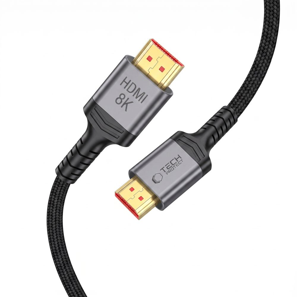 Tech-Protect Ultraboost 2 videokaapeli, HDMI - HDMI, 8K, 1m, Musta