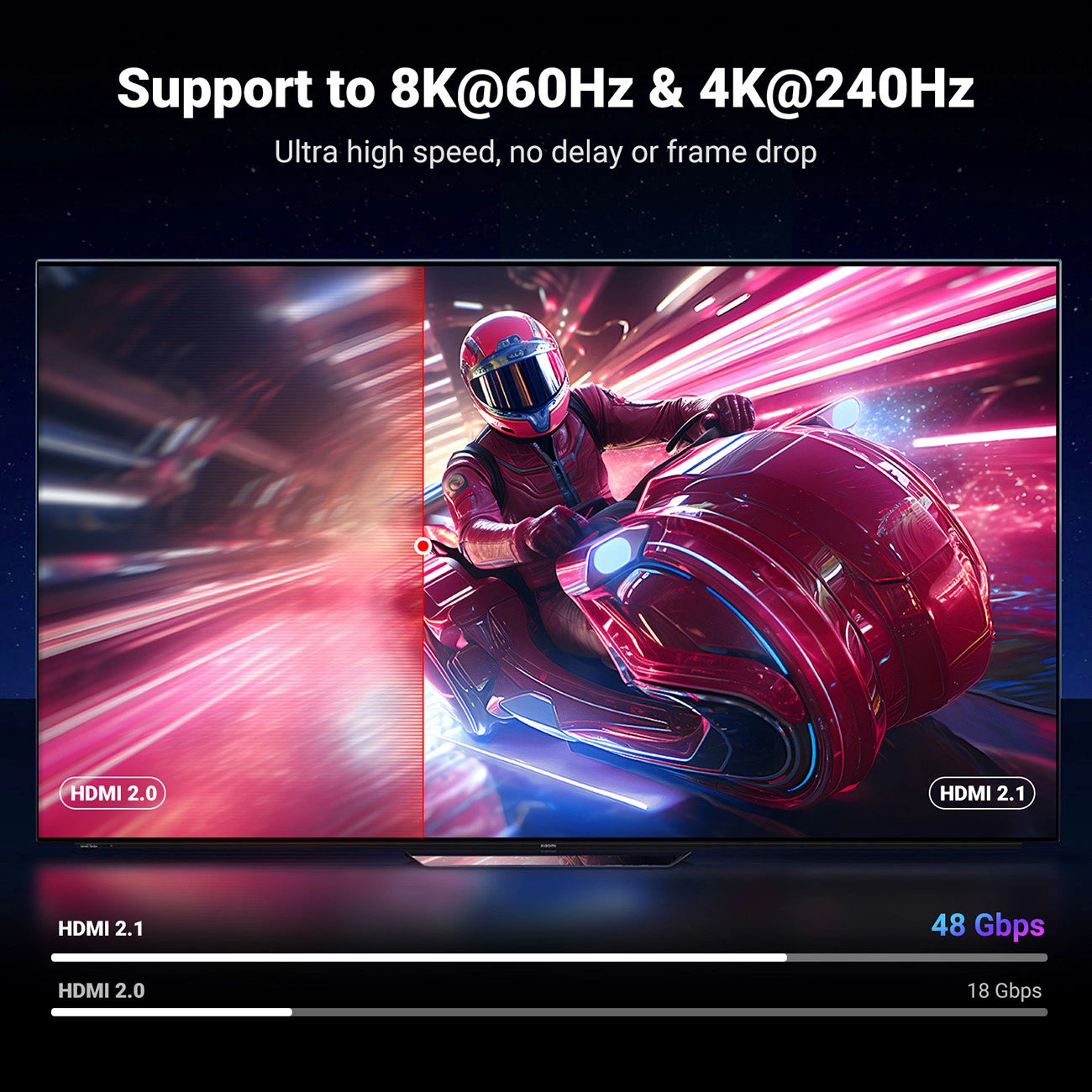 UGREEN HD171 -videokaapeli, HDMI - HDMI, 8K, 2m, Musta