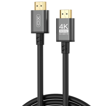 XO Design GB017B -videokaapeli, HDMI - HDMI, 4K, 5m, Musta