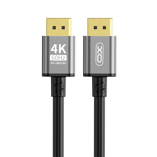 XO Design GB018A -videokaapeli, DisplayPort - DisplayPort, 4K, 3m, Musta