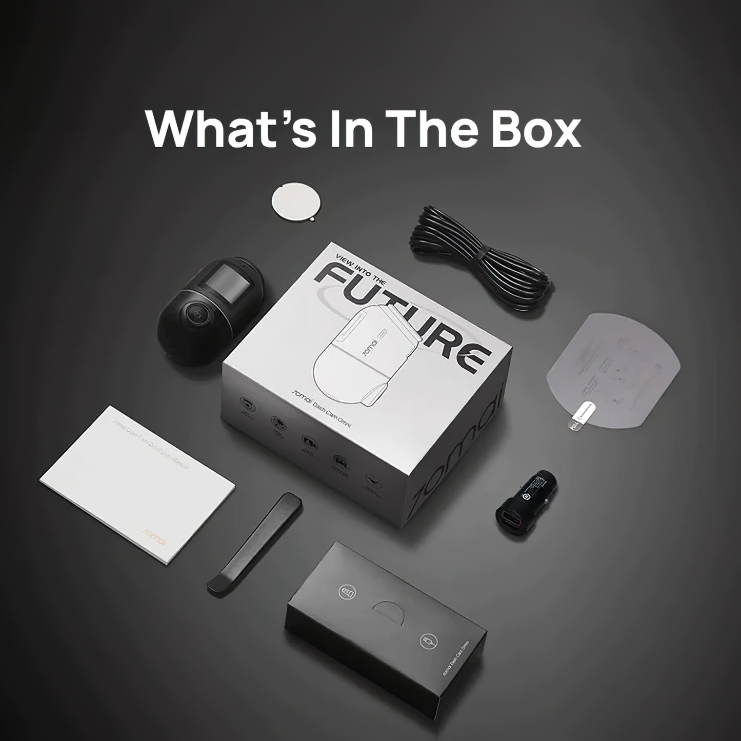 Autoilmaisin 70mai Dash Cam Omni 360 X200, 1080P, 64Gb, Wi-Fi, GPS, AI, Ääniohjaus, 1.2 tuuman näyttö X200-64-BK