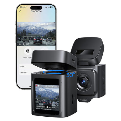 Baseus PrimeTrip VD1 -autokamera, 3K, Wi-Fi, GPS, 1.54 tuuman näyttö C10669000123-00