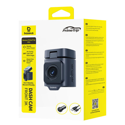 Baseus PrimeTrip VD1 -autokamera, 3K, Wi-Fi, GPS, 1.54 tuuman näyttö C10669000123-00
