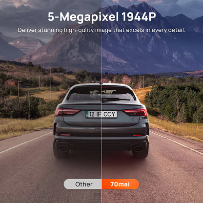 Autojen etu- ja takakamera 70mai Dash Cam A510, 3K, GPS, Wi-Fi, 2 tuuman näyttö
