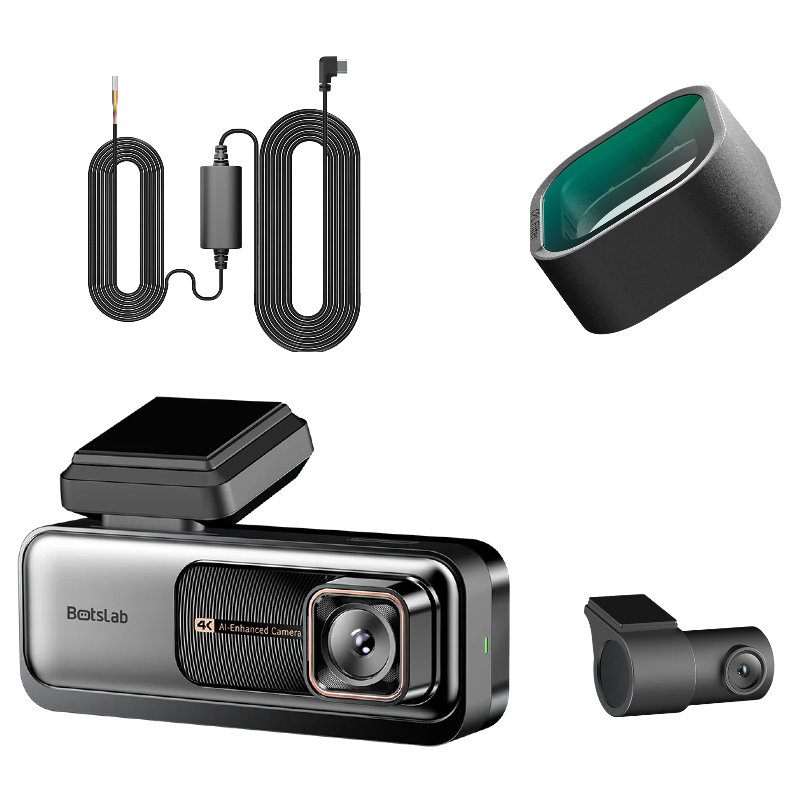 Etu- ja takakamera Botslab G980H Pro, 4K, Wi-Fi, GPS, 2,45 tuuman näyttö