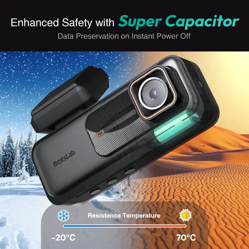 Botslab G980H Auton etukamera Botslab G980H, 4K, Wi-Fi, GPS, 2,45 tuuman näyttö 