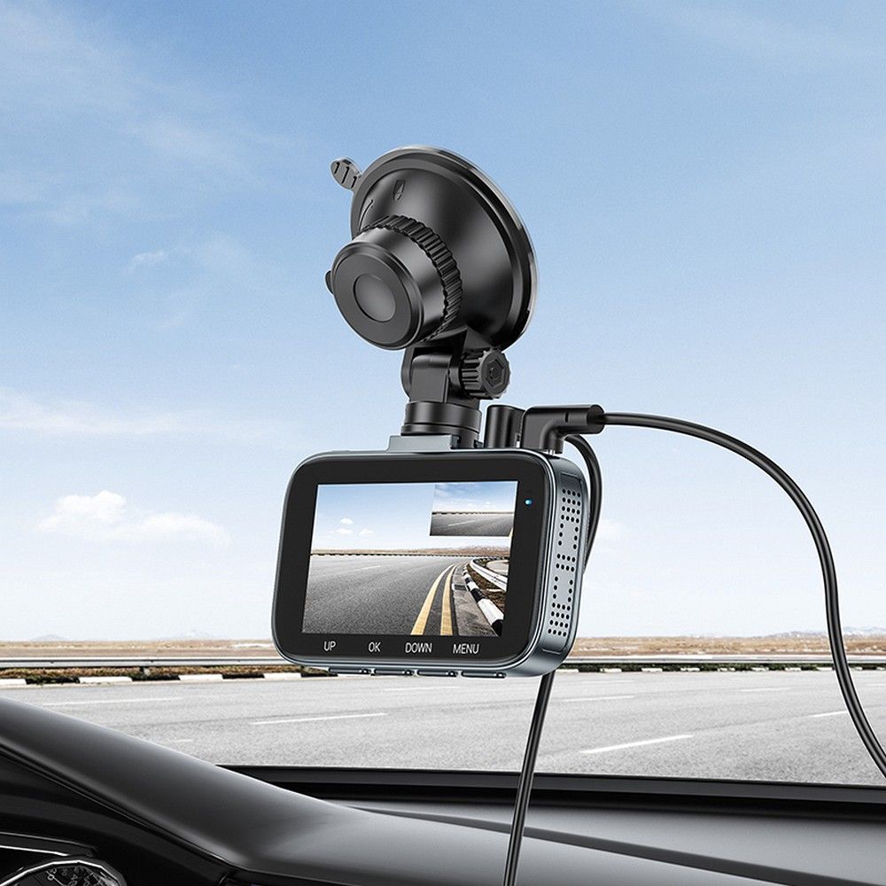 HOCO Driving DV6, 1080P, 3-tuumainen näyttö, etu- ja takapuolen autokamera 