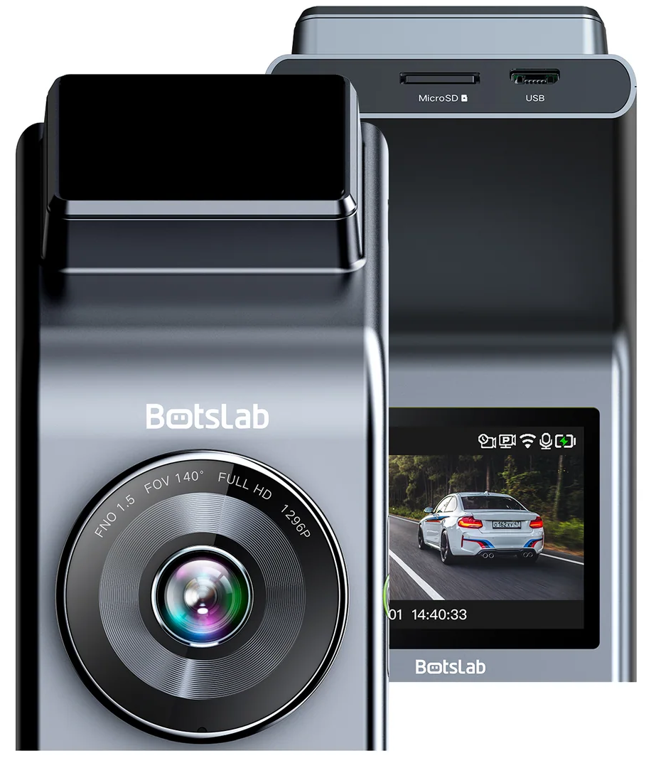 Etu- ja takakamera Botslab G300H Plus, 4K, Wi-Fi, GPS, 2,4 tuuman näyttö