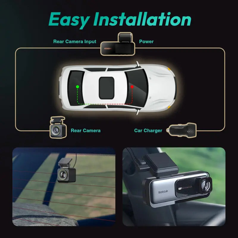 Botslab G980H Auton etukamera Botslab G980H, 4K, Wi-Fi, GPS, 2,45 tuuman näyttö 