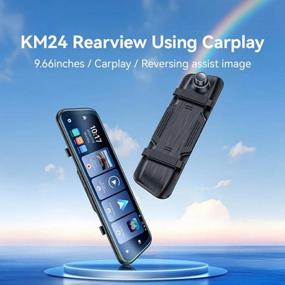 Yesido KM24 Autokamera Carplay / Android Auto, 4K, 9.66 tuuman näyttö