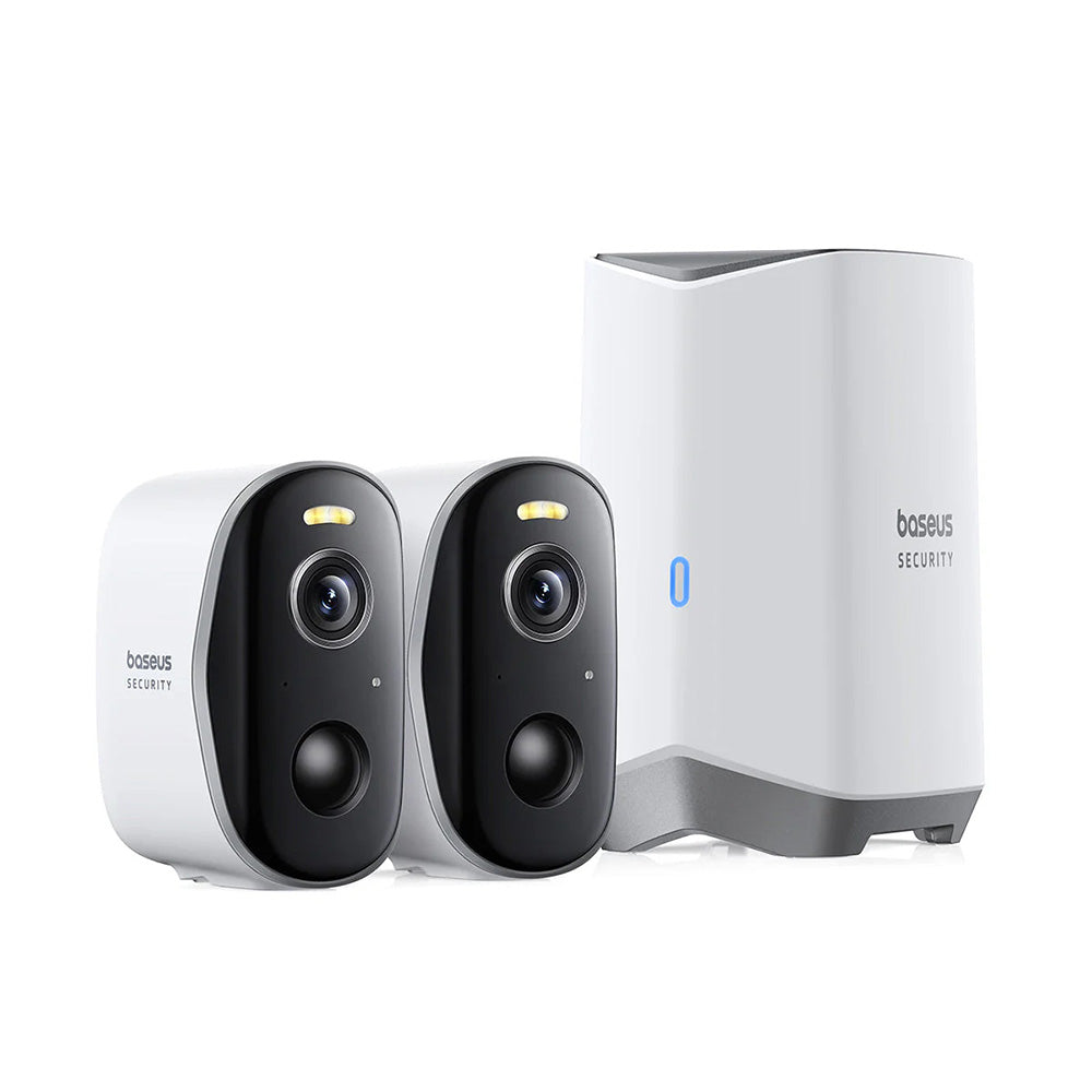 Baseus N1 -valvontakamera, Wi-Fi, 2K, IP67, ulkokäyttöön, 2 kappaleen setti A00061900113-01
