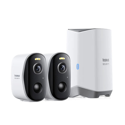 Baseus N1 -valvontakamera, Wi-Fi, 2K, IP67, ulkokäyttöön, 2 kappaleen setti A00061900113-01