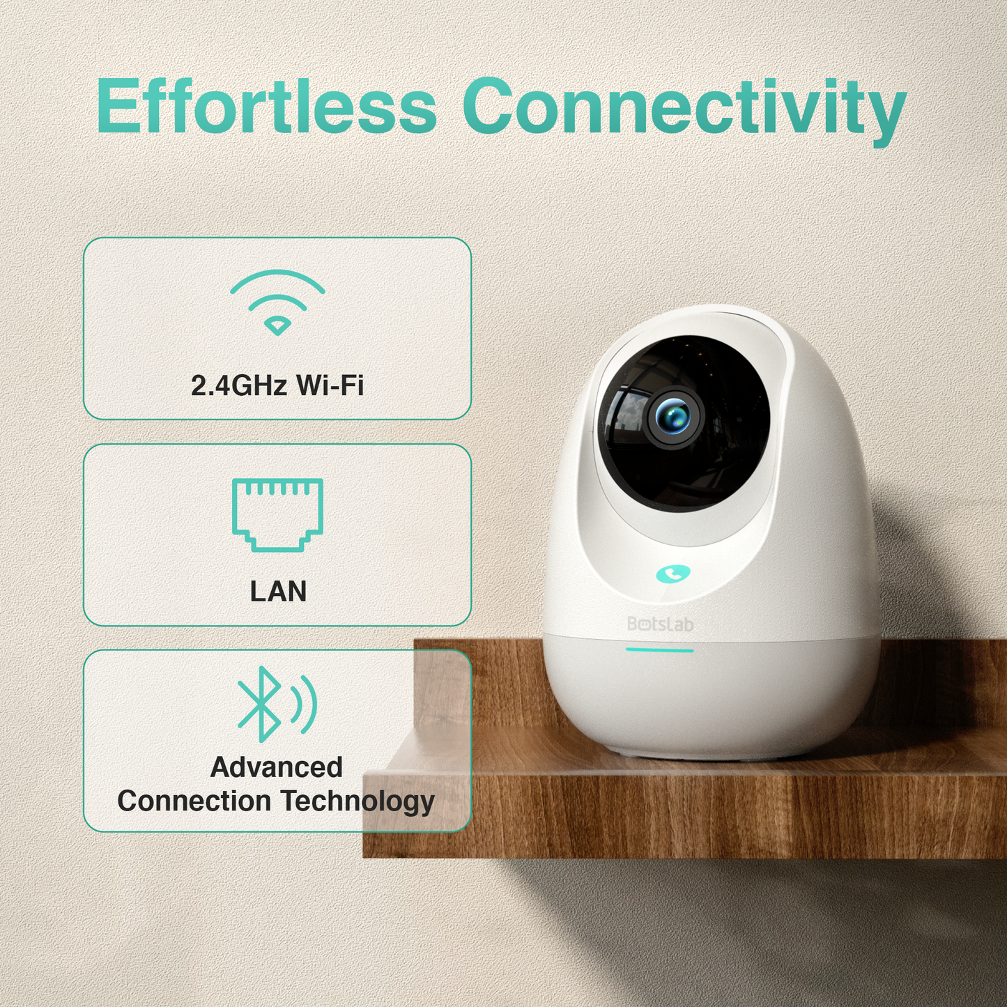 Valvontakamera Botslab 2E Pro C213, Wi-Fi, 2K, 2K, sisätiloissa 