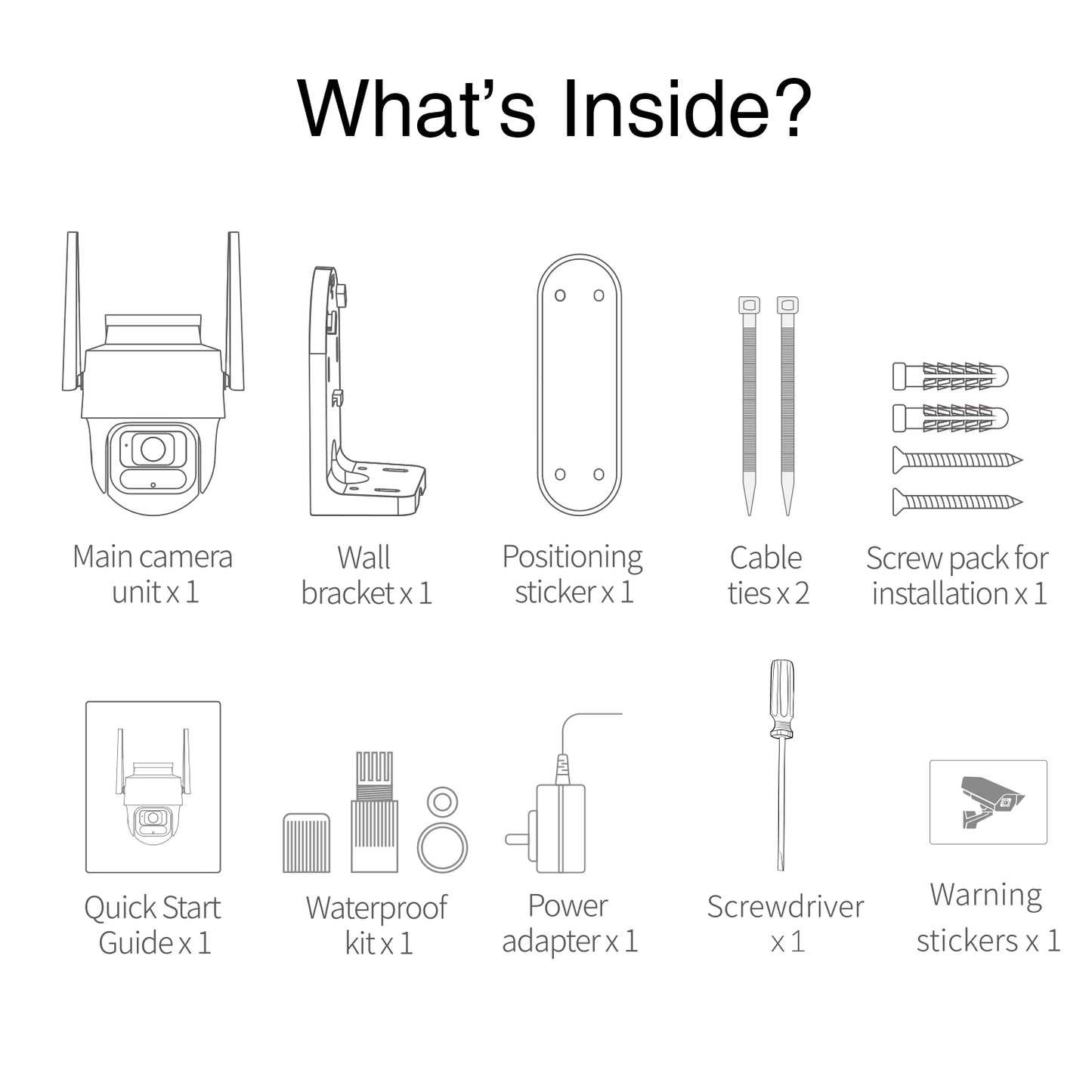 Valvontakamera Botslab W311, Wi-Fi, 2K, IP66, ulkona 