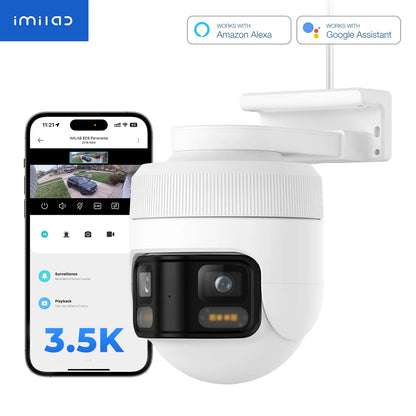Valvontakamera iMILAB EC6 Panorama, Wi-Fi, 3.5K, IP66, Ulkokäyttöön CMSXJ115A