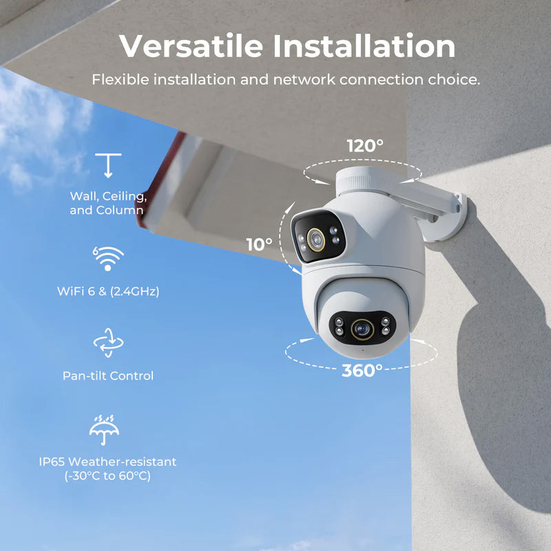 Valvontakamera iMILAB EC6 Dual, Wi-Fi, 3K, IP66, Ulkokäyttöön CMSXJ68A
