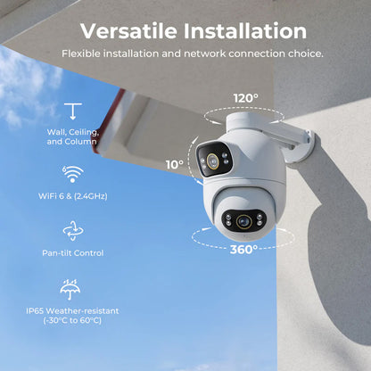 Valvontakamera iMILAB EC6 Dual, Wi-Fi, 3K, IP66, Ulkokäyttöön CMSXJ68A