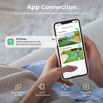 Valvontakamera iMILAB EC6 Dual, Wi-Fi, 3K, IP66, Ulkokäyttöön CMSXJ68A