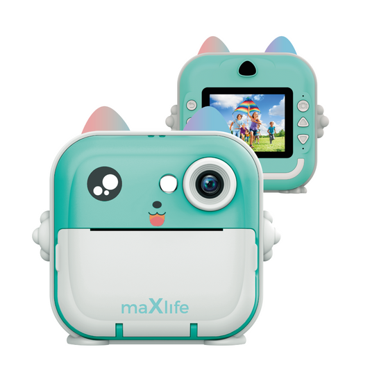 MaXlife MXPC-100 Kids -digikamera tulostustoiminnolla, sininen