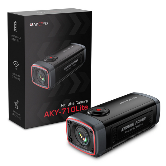 Akeeyo 710 Lite urheilukamera polkupyörälle / moottoripyörälle, 2K, Wi-Fi, musta
