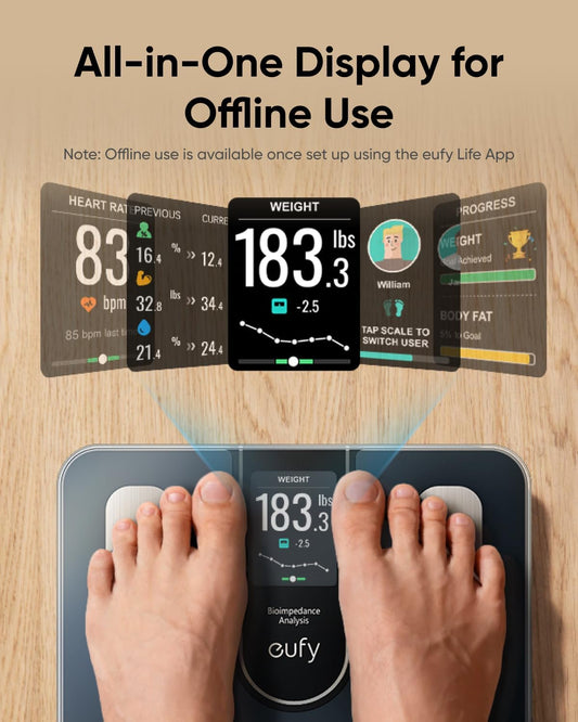 Eufy Smart Scale C20 digitaalivaaka, musta T9130011