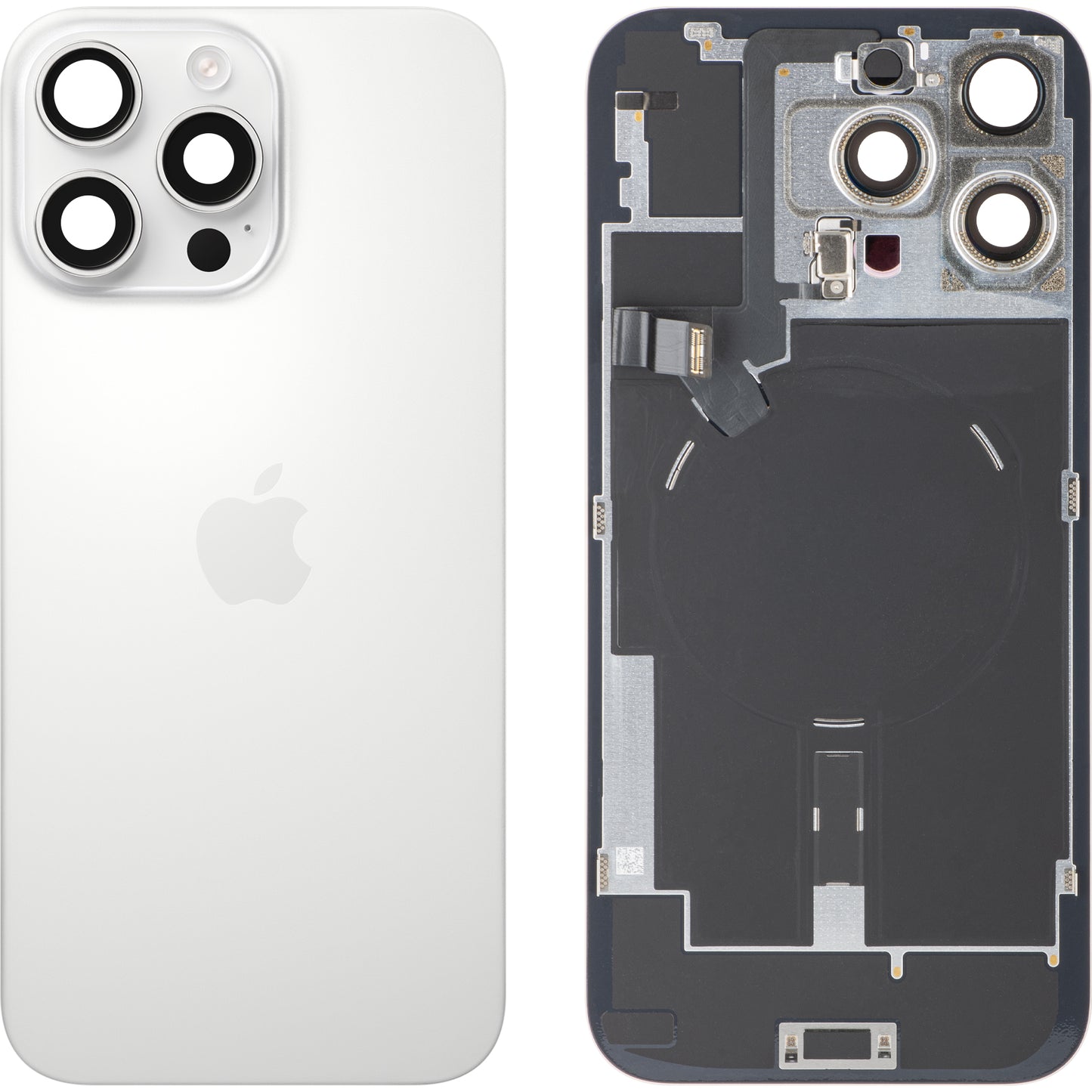 Apple iPhone 16 Pro Max Akkukansi, Valkoinen (White Titanium), Swap